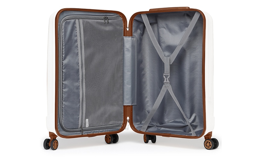 Image 3: Gift For Christmas-Kono 1 or 3-Piece Cream Suitcase And Duffel Bag
