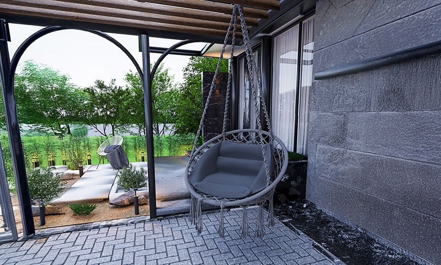 Image 3: Poltrona sospesa da giardino con corda