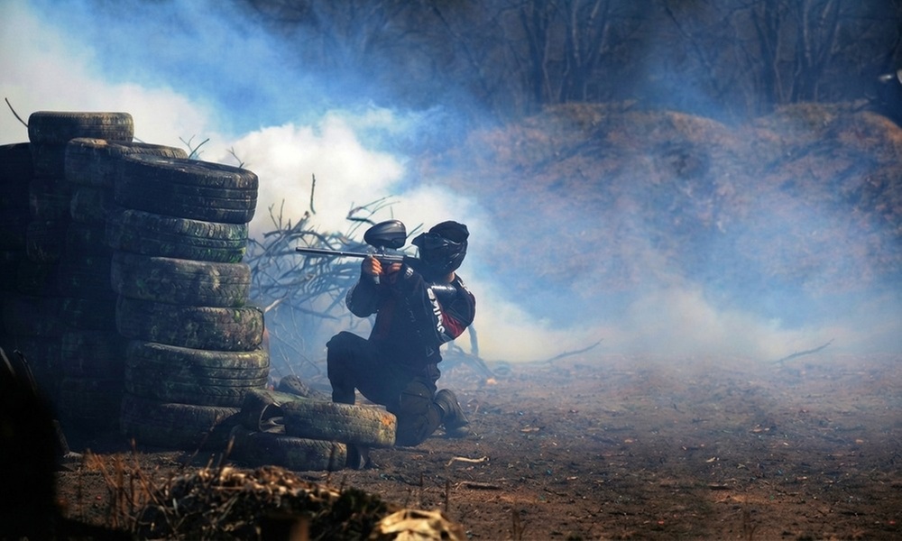 2 godziny gry w Paintball dla 8, 10 lub 20 osób w United Paintball