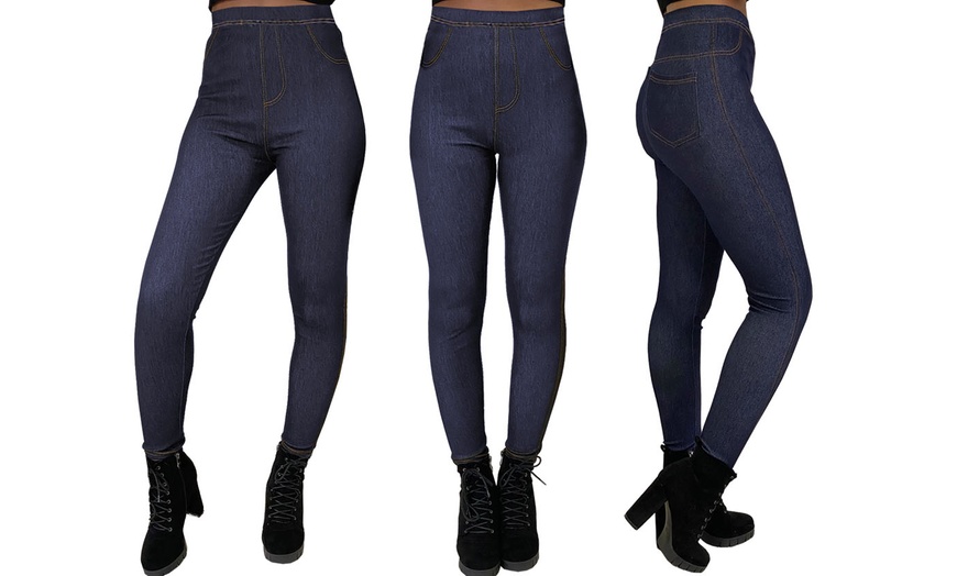 Image 5: Denim-Look Jeggings