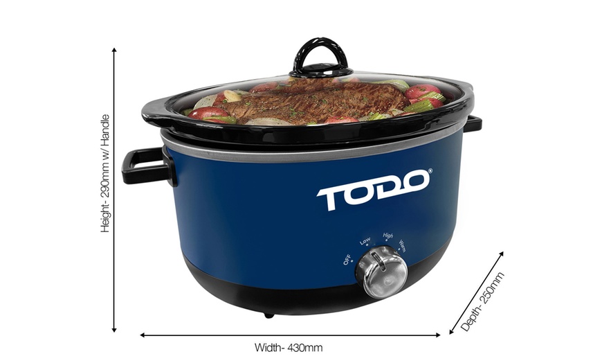 Image 3: TODO Steel, Slow or Rice Cooker w/ Ceramic Bowl/ Cup/ Tray