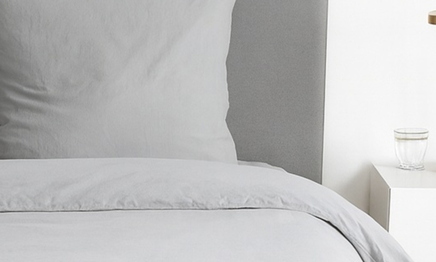 Image 12: Parure de lit "Uni" micro lavée