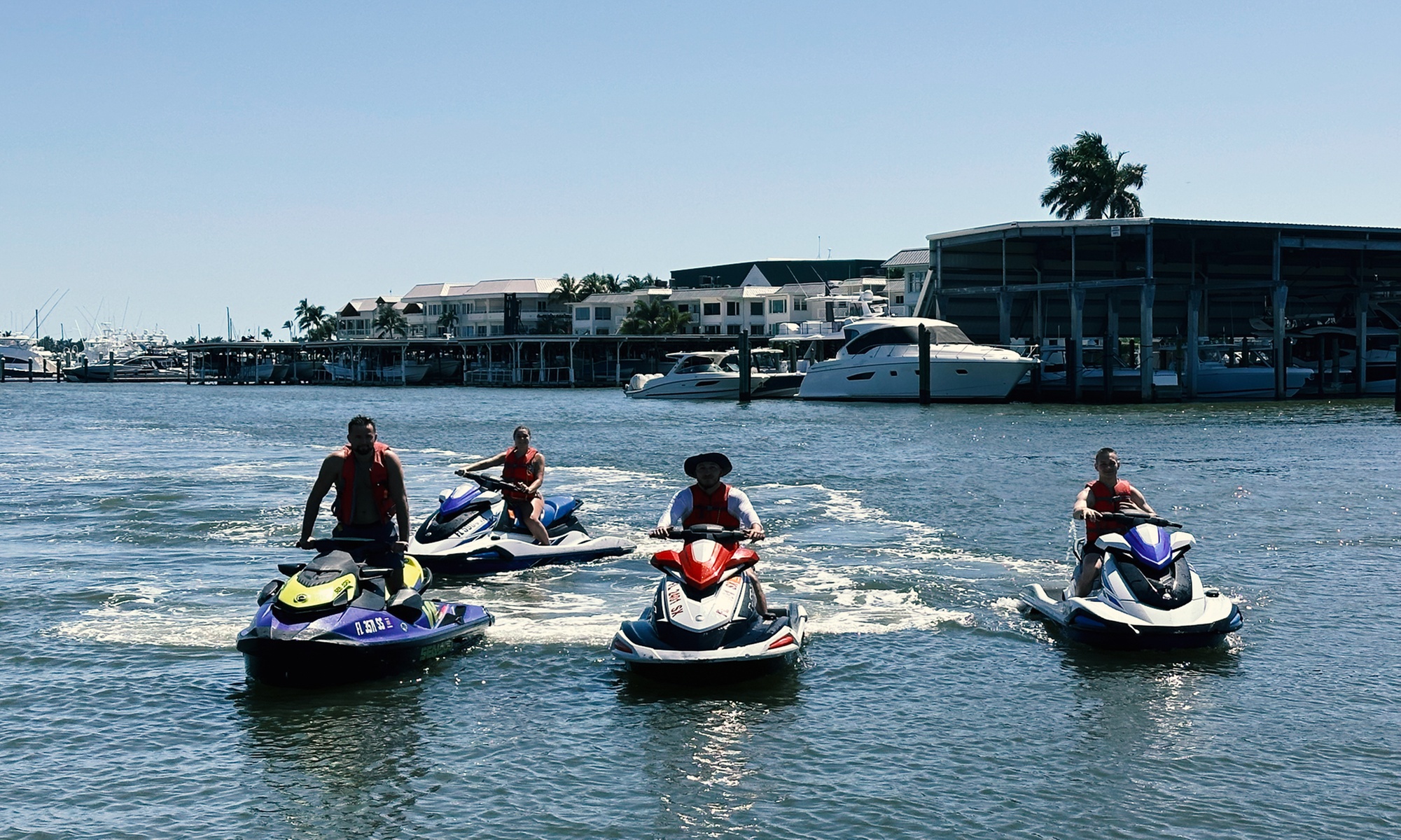 1 or 2 Hour Jet Ski Rental for 1 or 2 People or 1-Hour 2 Ski Rentals