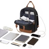 Image 9: KONO wasserabweisender Rucksack mit Laptopfach und USB-Anschluss