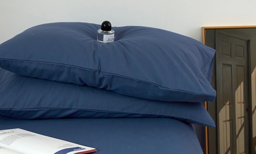 Image 34: Pure Cotton 2 Piece Pillowcase Set