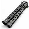Image 2: Stainless Steel Butterfly Balisong Comb Trainer Training Knife Dull Tool US
