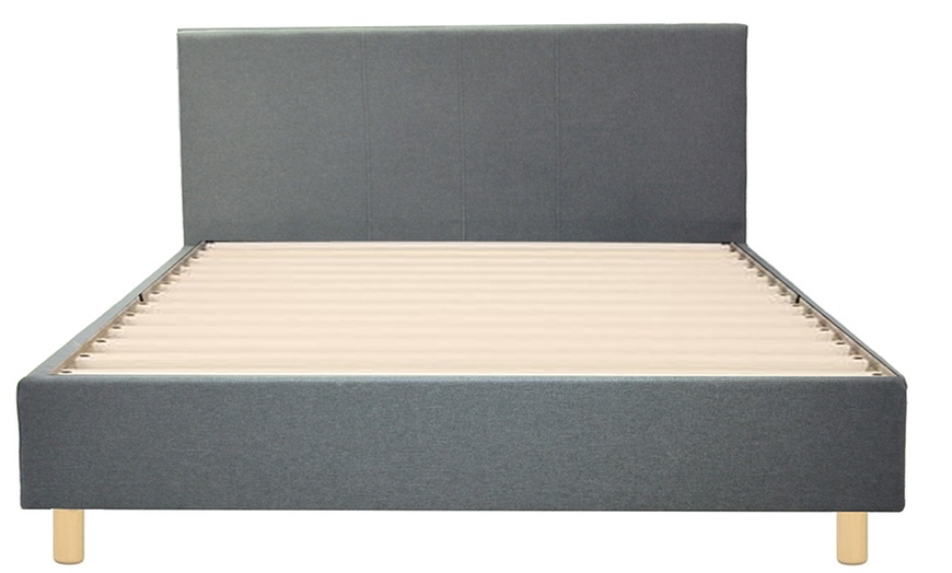Image 4: Lit Rome en tissu design élégant, Sampur