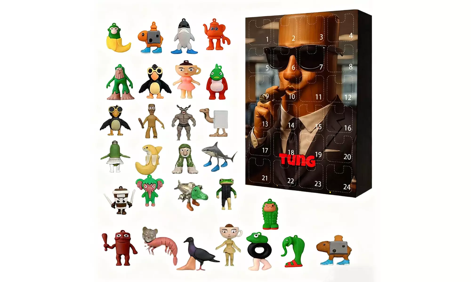24-Piece Italian Brainrot Action Figures Advent Calendar