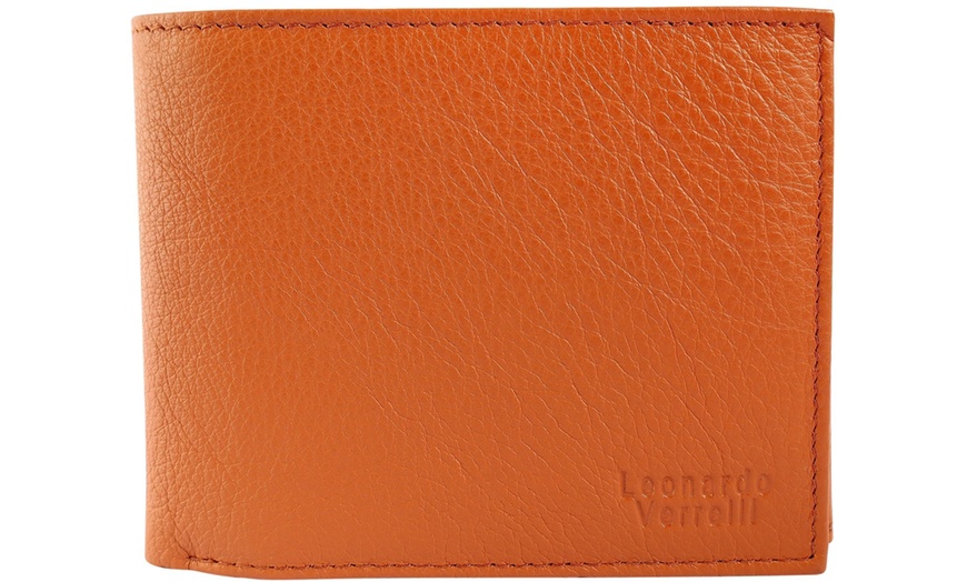 Image 17: Leonardo Verrelli Herren-Geldbörse aus Echtleder mit RFID-Schutz