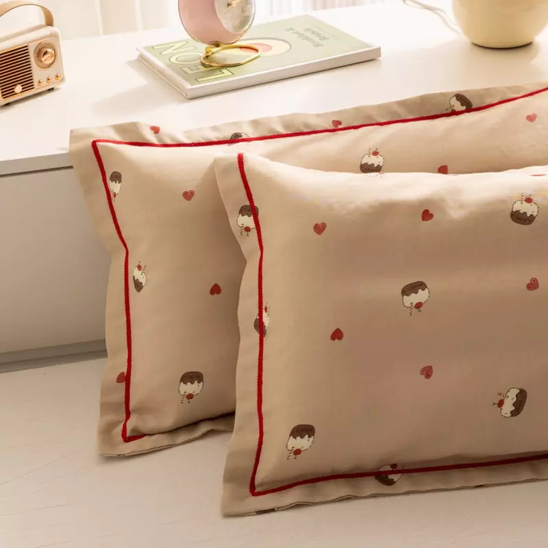 Breathable Pure Cotton Kids Pillowcase Pair