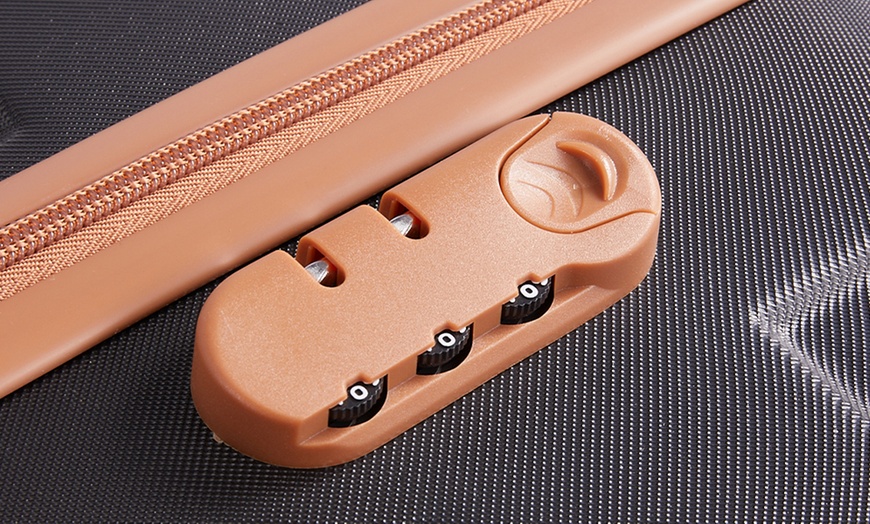 Image 5: Living And Home 4-Piece ABS Suitcase Set with Password Lock