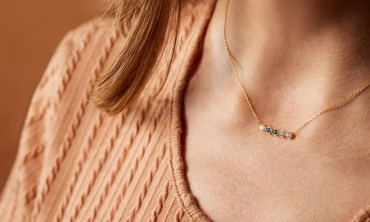 Drop Shape Birthstone Necklace Or Personalized Birthstone Necklace