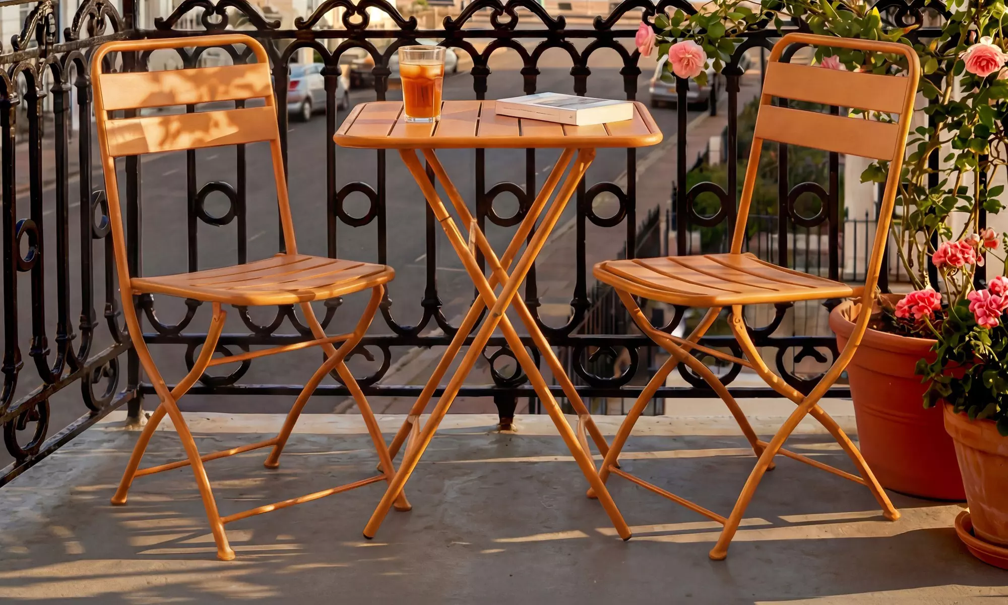 Colourways Folding Patio and Balcony Bistro Set in choice of colour