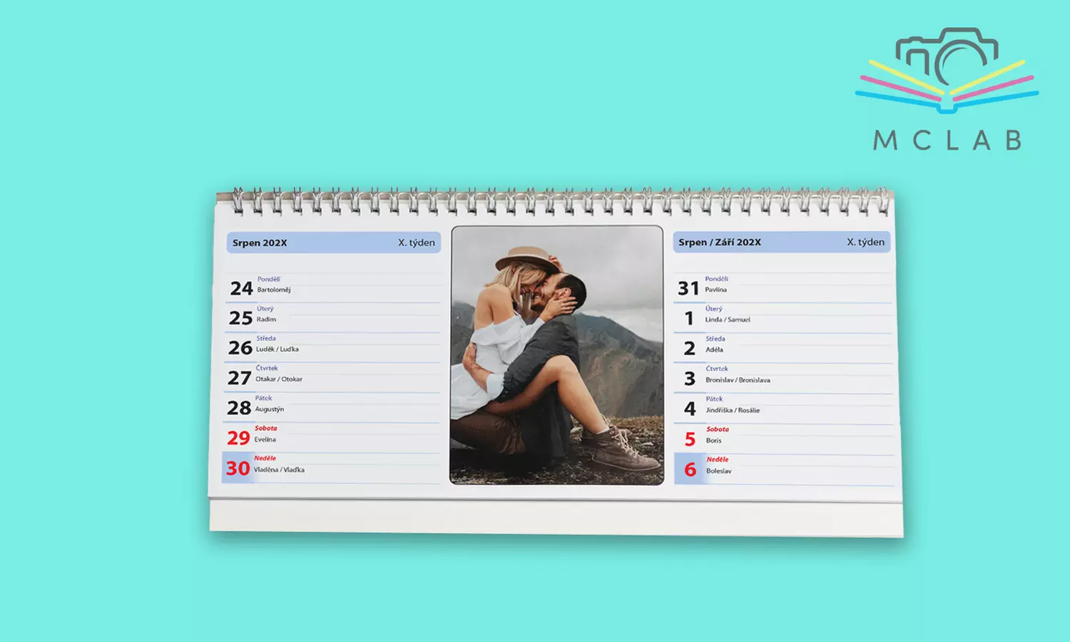 Personalisierbarer Wandkalender A4, Wandkalender A3 oder Tischkalender