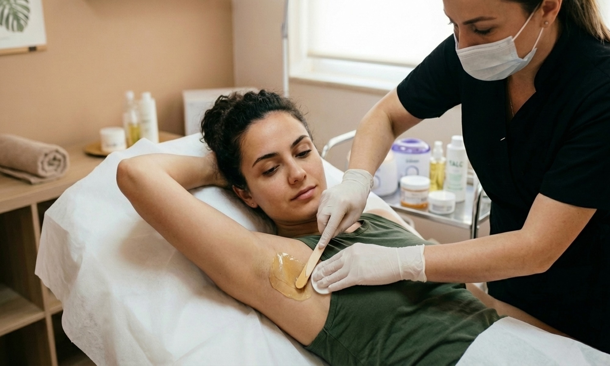 Bikini and Underarm Waxing Session