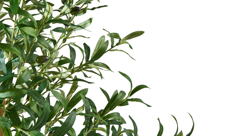 Image 3: Olivo artificial decorativo de 100, 145 o 175 cm con maceta base