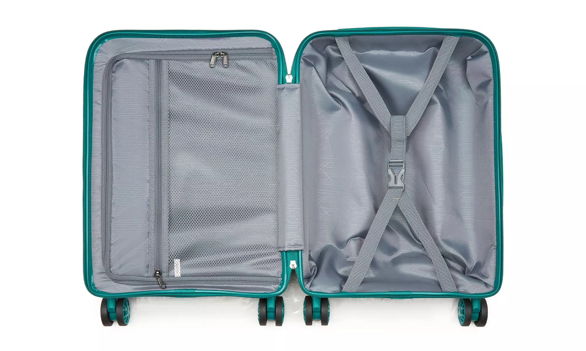 KONO Lightweight Hardshell Luggage 1 or 3-Piece with TSA Lock