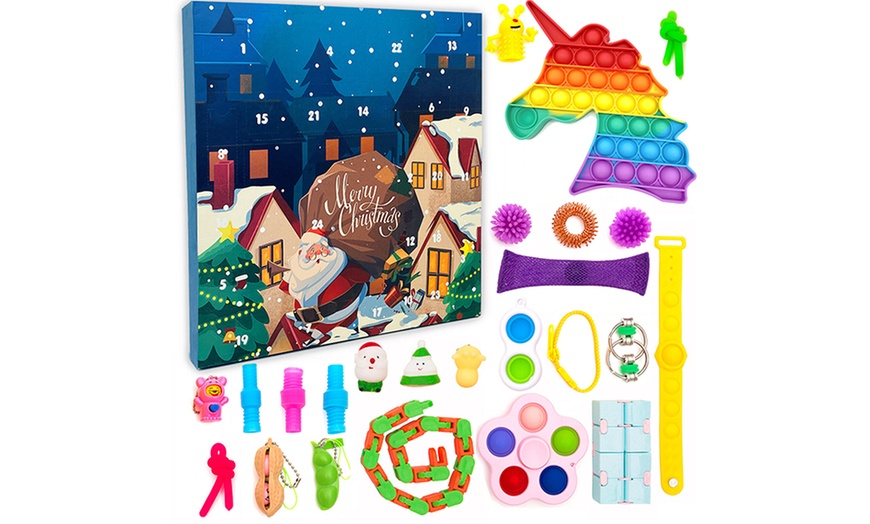 Image 3: 12- or 24-Piece Advent Calendar with Fidget Toys