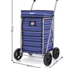 Image 12: Hoppa Lightweight Four or Six Wheel Folding Shopping Trolley