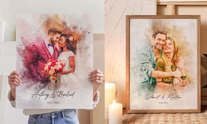 Handcrafted Watercolor Custom Photo Prints - Digital File Delivery