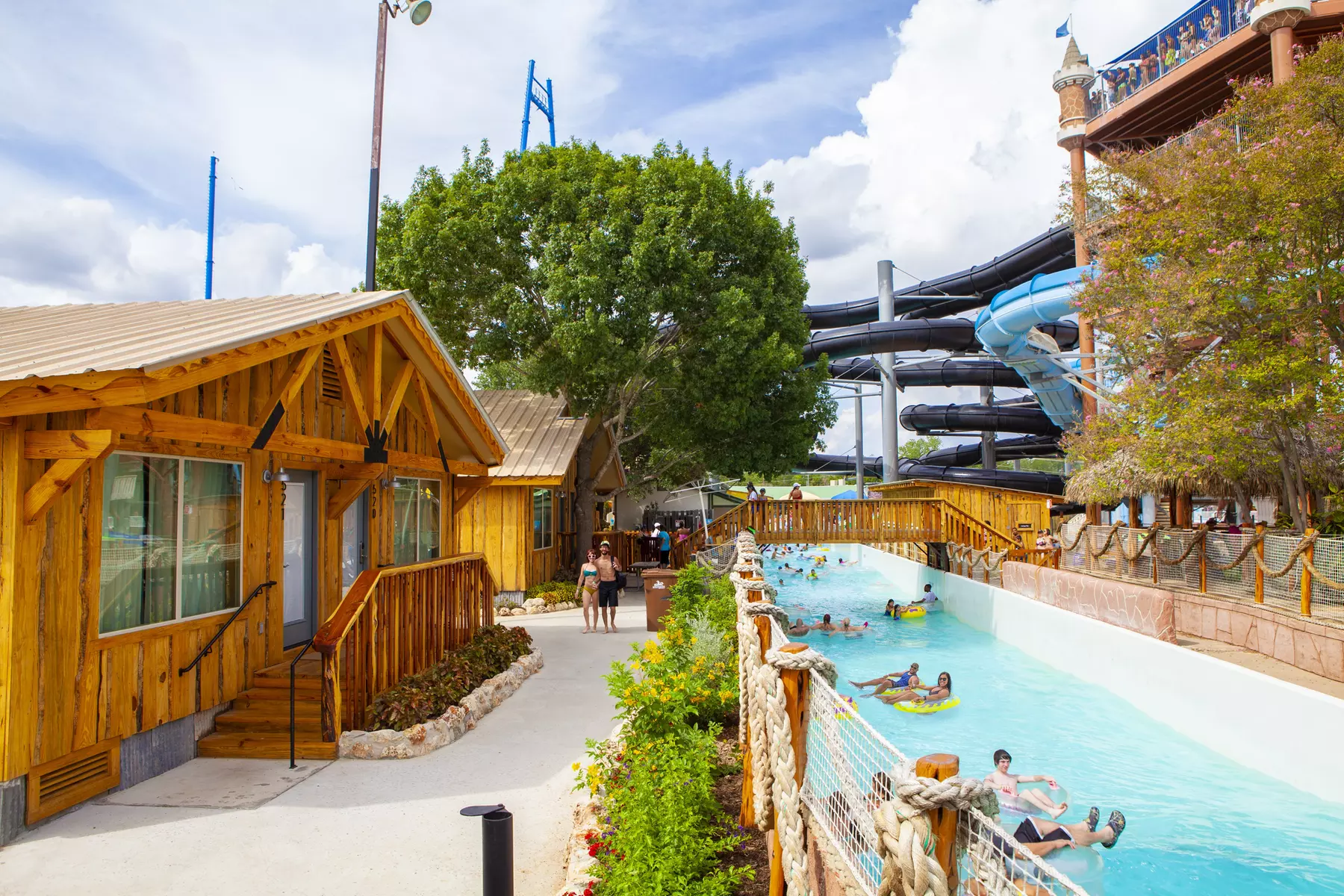 Riverbend Cabins at Schlitterbahn Resort with Waterpark Tickets!