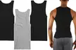 ToBeInStyle Men's Multi-Pack Of Slim Fit Shallow Scoop Neck Sleeveless A-Shirts - Second Medium