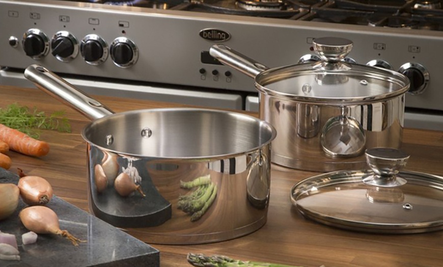 Swan Three-Piece Saucepan Set | Groupon Goods