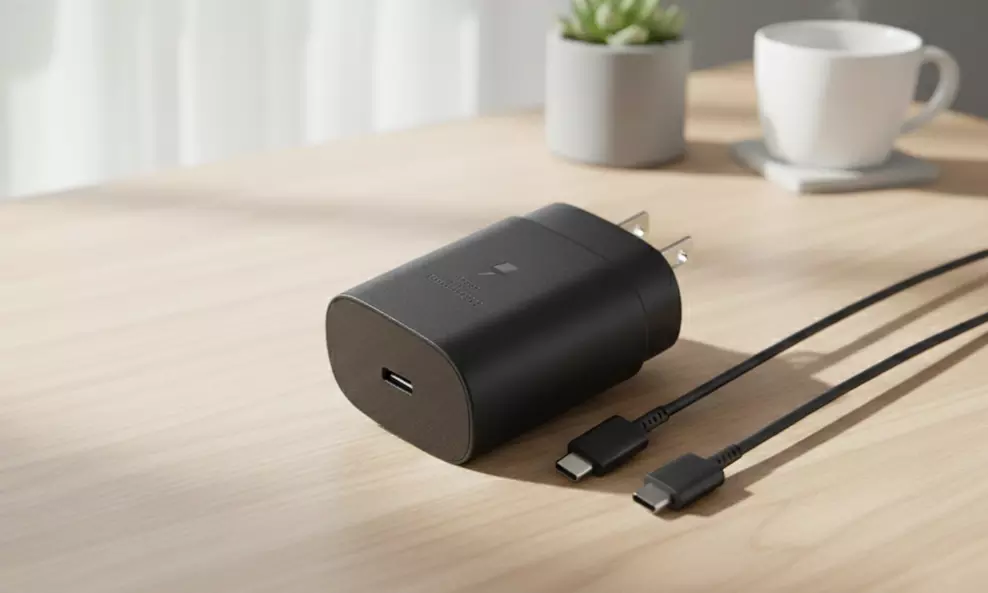 25w Type USB-C Super Fast Wall Charger Plus 1M Cable -Samsung Galaxy S23 S22 S21