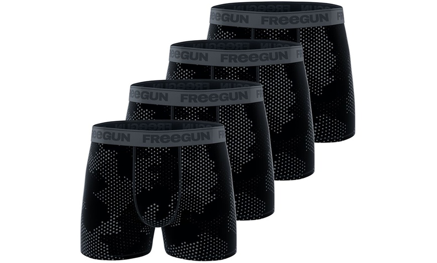 Image 2: Lot de 4 boxers homme signature à motifs Freegun