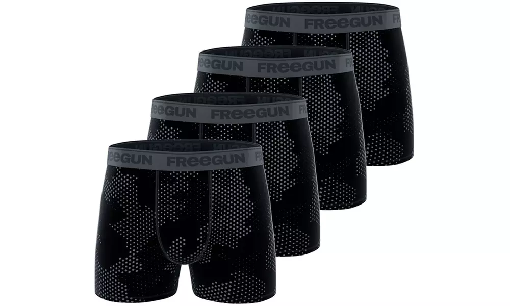 Lot de 4 boxers homme signature à motifs Freegun