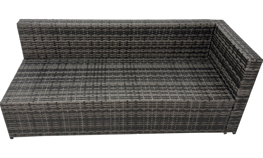 Image 6: Fimous Wicker Outdoor Rattan-Effect Garden Furniture Set 