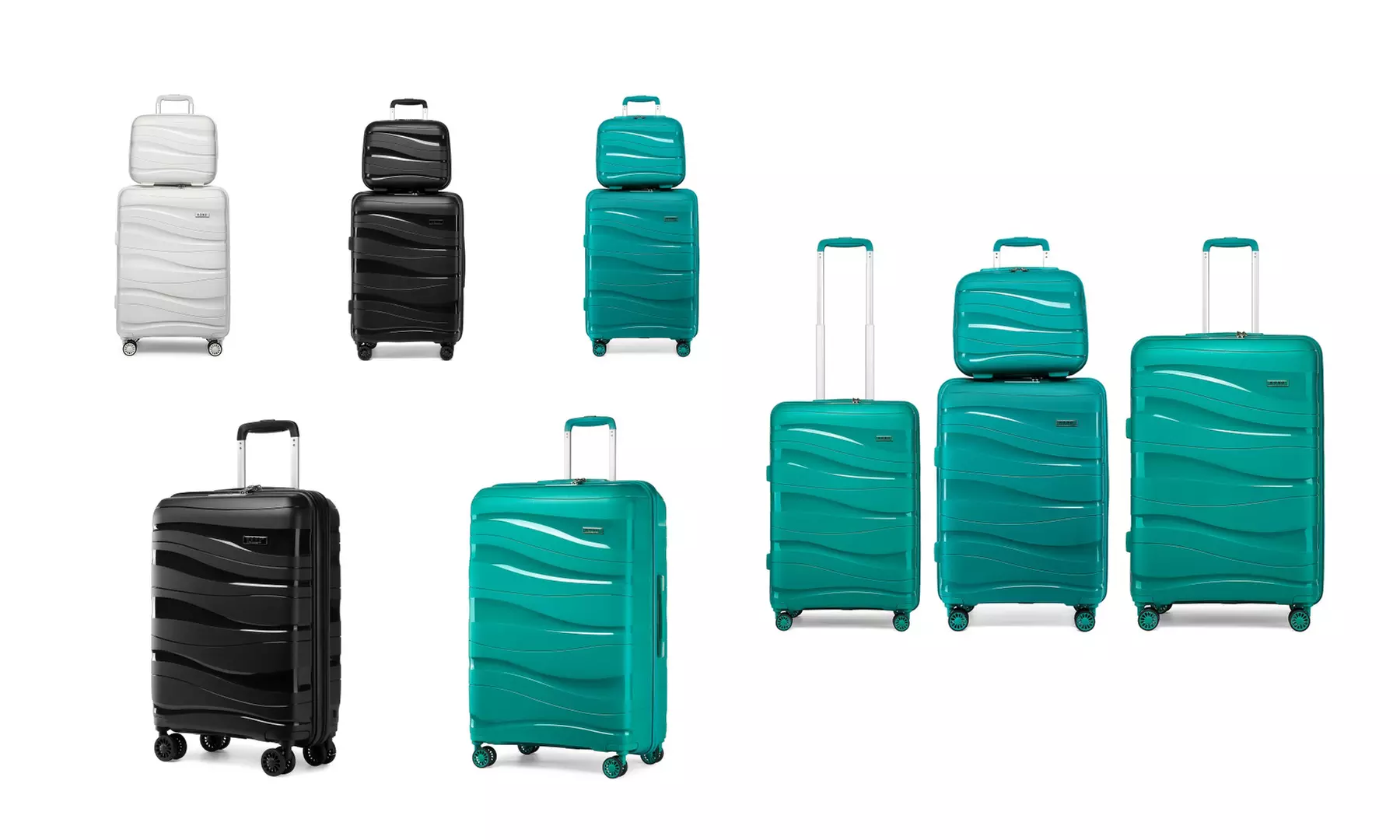 KONO Lightweight PP Hard Shell with Suitcase TSA Lock and Vanity Case - Up to 42% Off42% Off - Primary Image