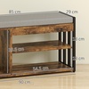 Image 16: HOMCOM Shoe Storage Bench with Padded Seat and Boot Shelf