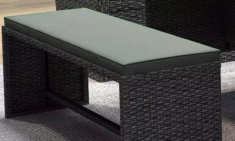 Salon de jardin Kocoon 8 places canapé d'angle, modèle "Oscar"