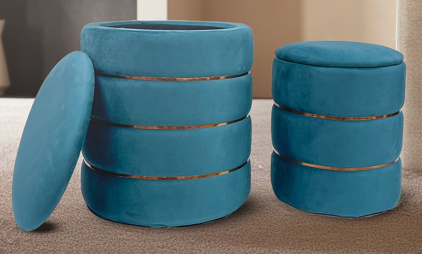 Image 6: Coppia di pouf Romeo e Giulietta