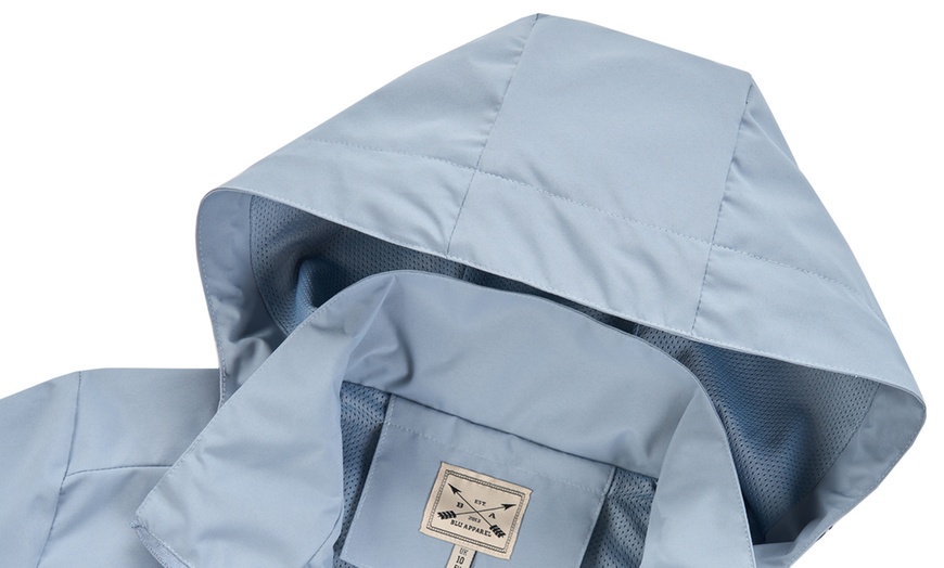 Image 10: Blu Apparel Women's Mesh Lined Rain Jacket 