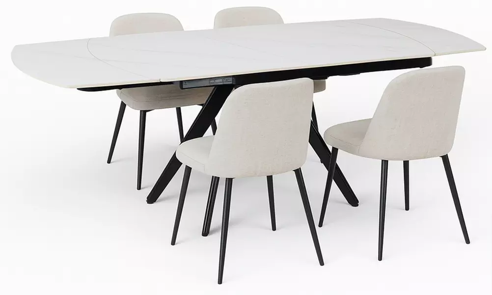 Tavolo allungabile rotante Bakaji