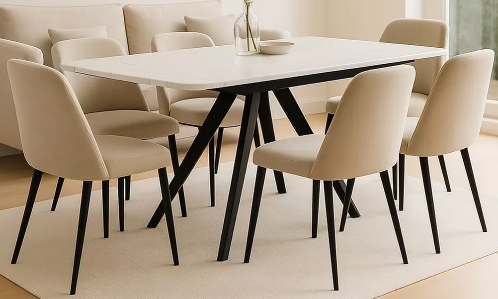 Tavolo allungabile rotante Bakaji