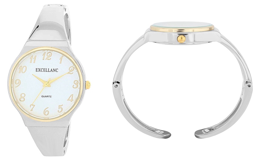 Image 12: Reloj de pulsera analógico con piedras brillantes de Excellance