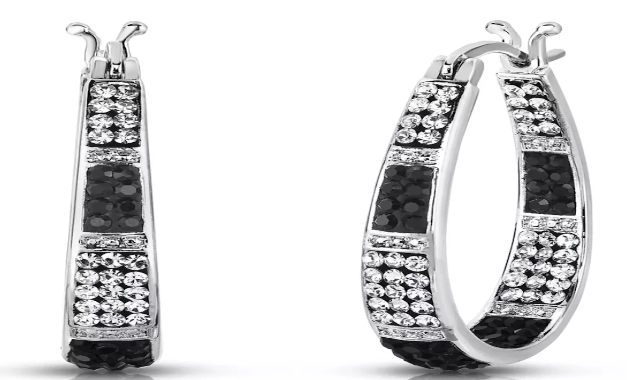 Elegant Crystal Hoop Earrings – Chamonix Jewelry