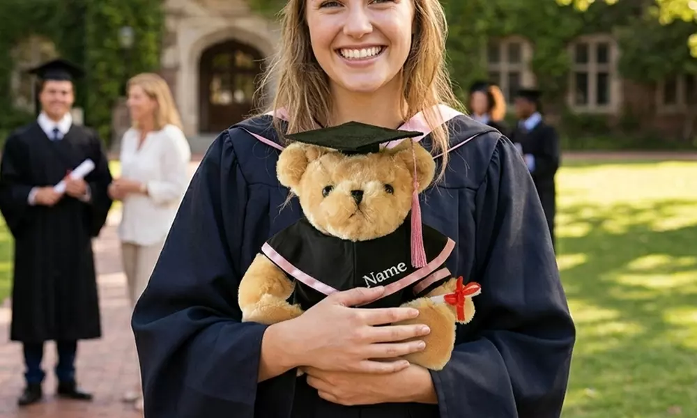 Custom Graduation Plush Toys – Personalized Embroidered Name Plush Toys | Gift for Kids & Family | Soft & Unique Keepsake