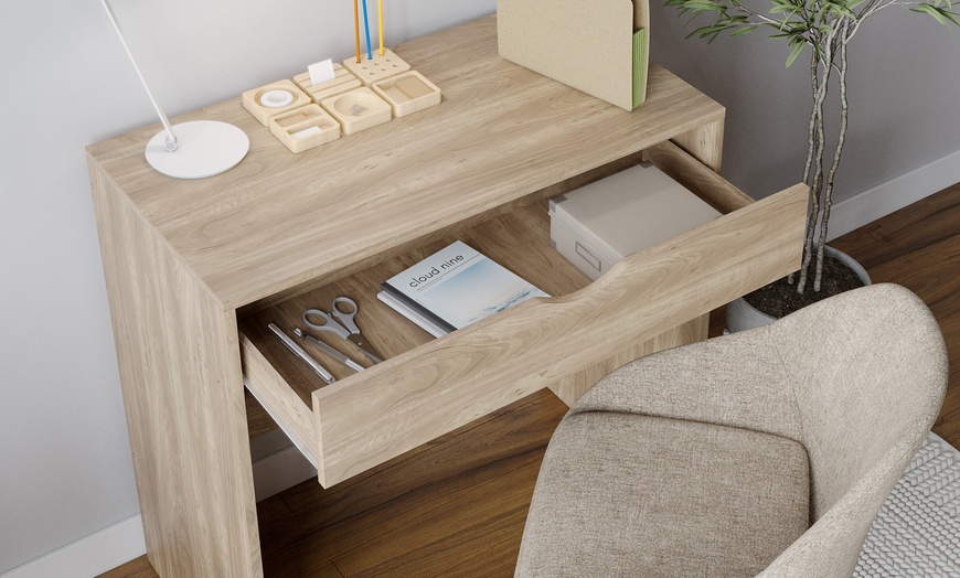 Image 4: Compact Design Desk with Drawer