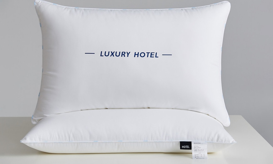Image 22: Pure Cotton Luxury Hotel Pillow Duo
