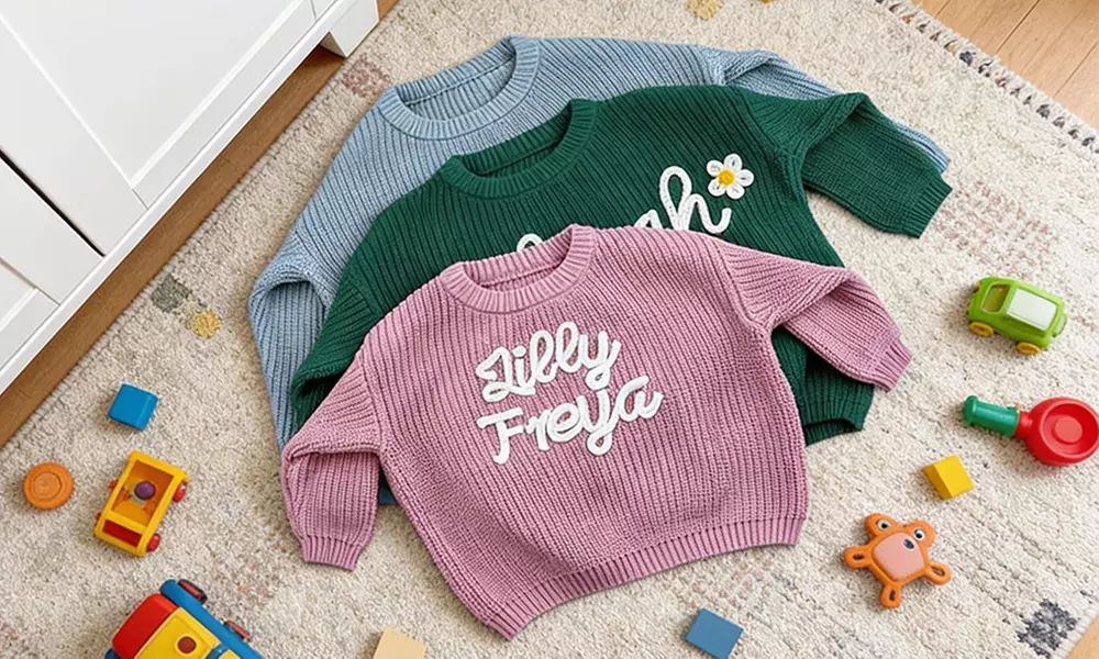 Personalized Embroidered Baby Sweaters by Justyling Up to 82% Off