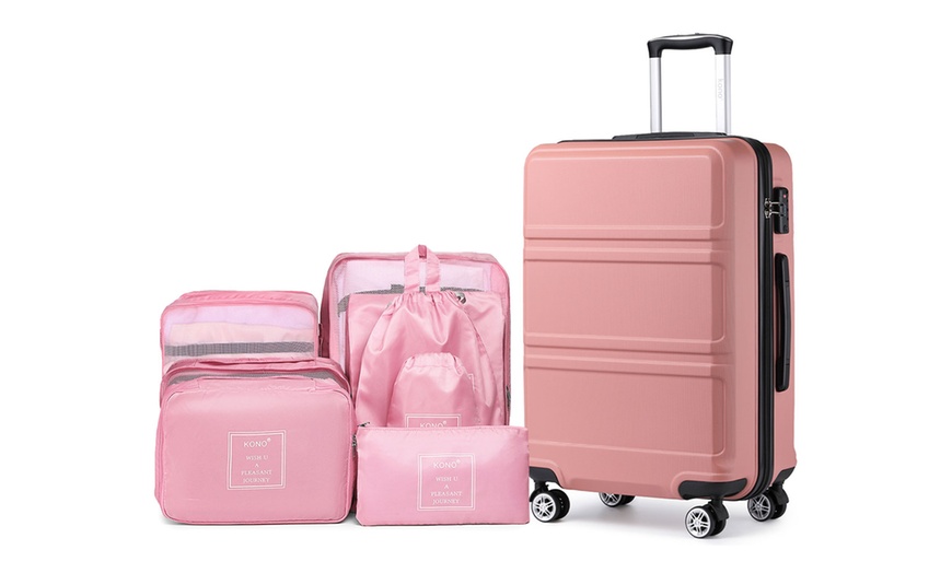 Image 5: Valise rigide avec coque en ABS et 8 sacs de rangement