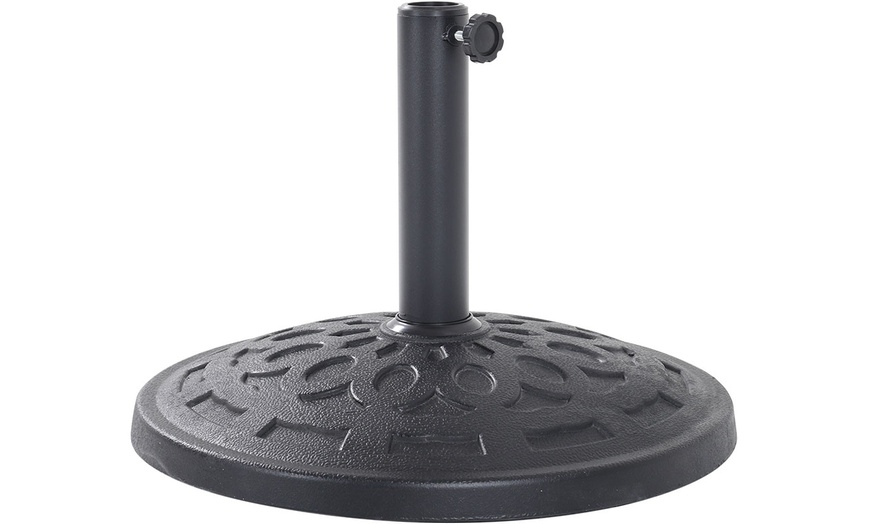 Image 20: Heavy-Duty Umbrella Base for Rotating Parasol in Four Styles