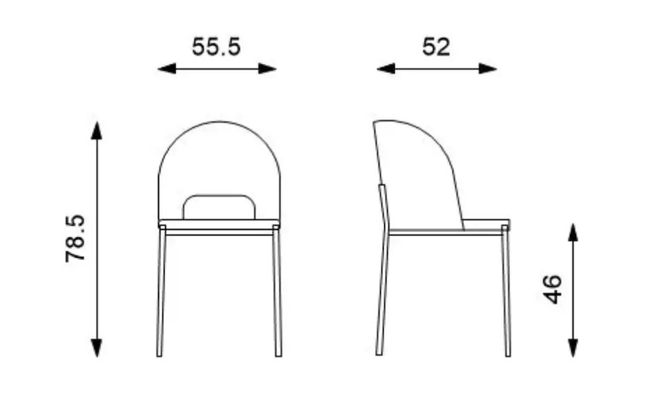 Set di 2 sedie Siena