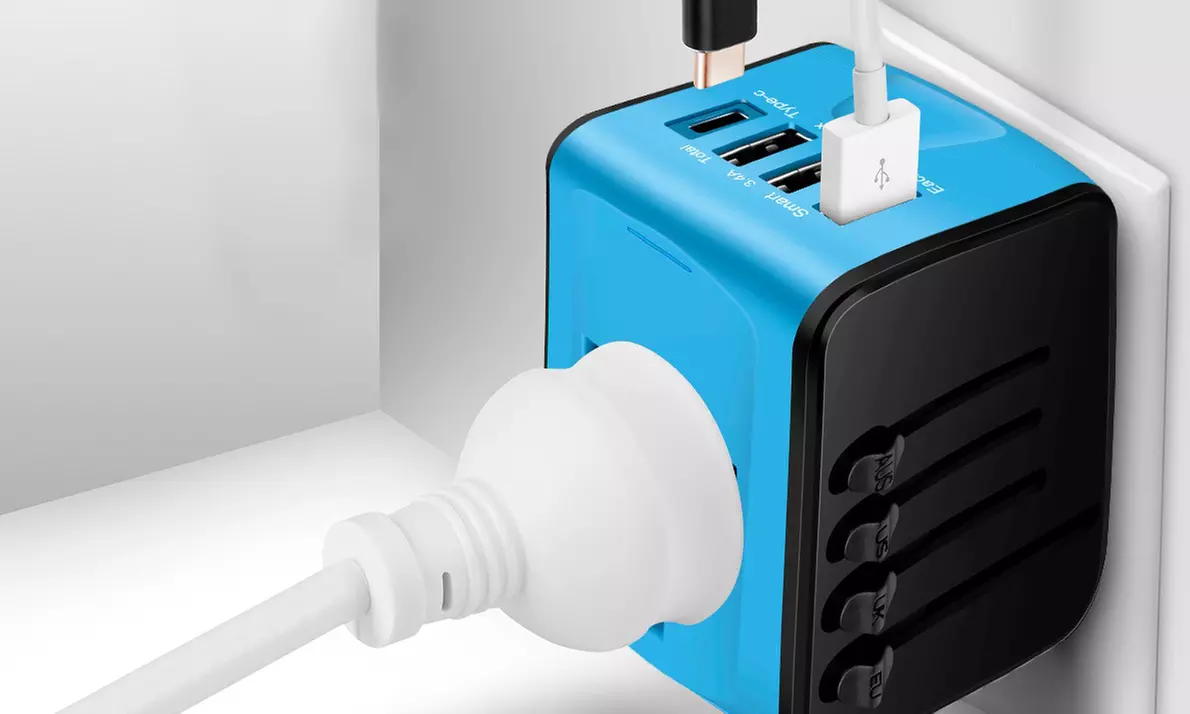 Universal Travel Adapter Converter One International Wall Charger AC Power Plug