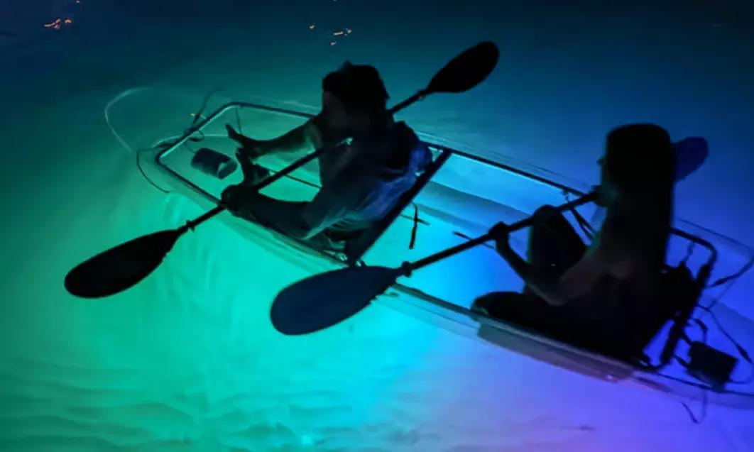 Sunrise Uncovered, Golden Glide or Moonlight Unveiled Clear Kayak Tour 