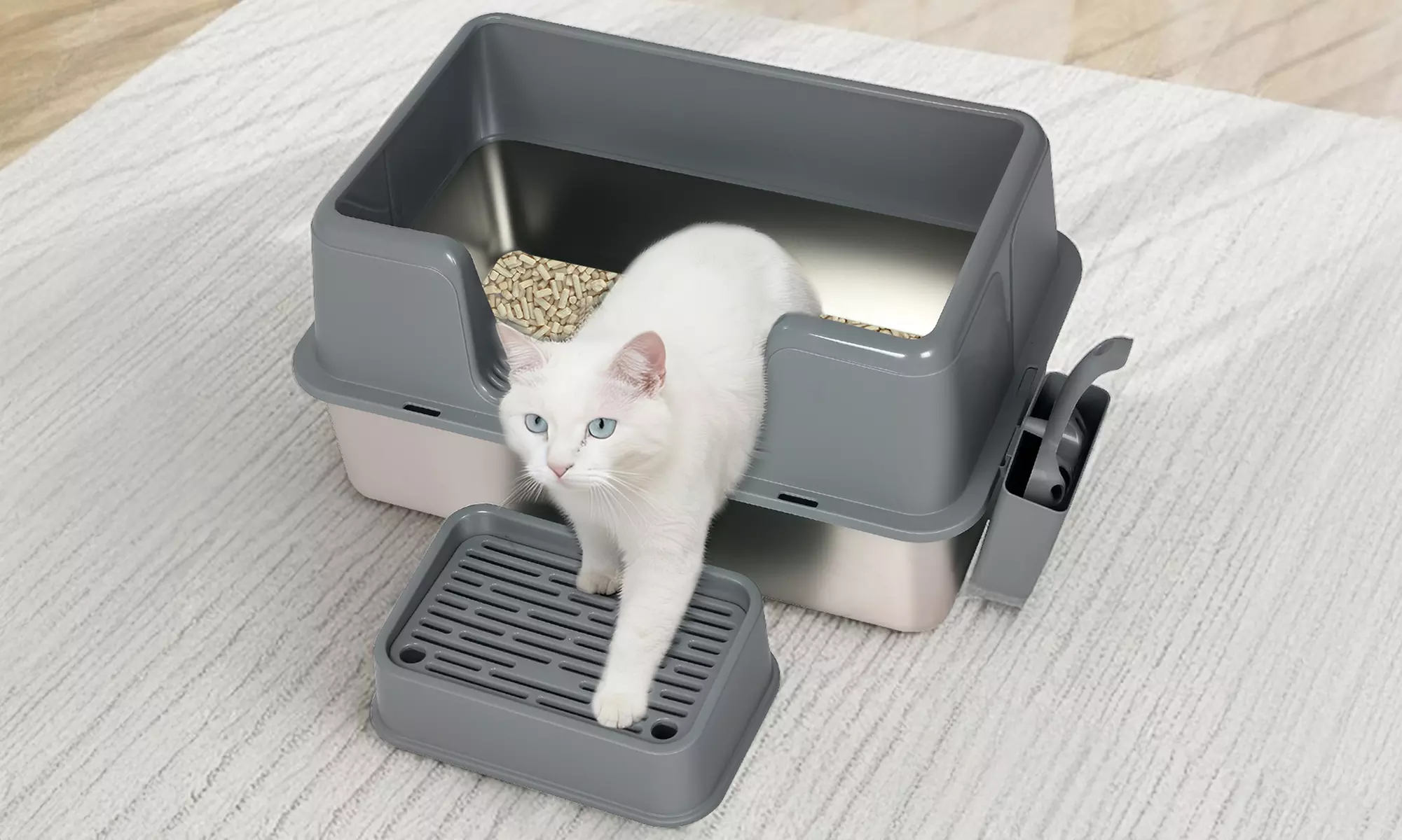 Skylos Stainless Steel Cat Litter Box Series